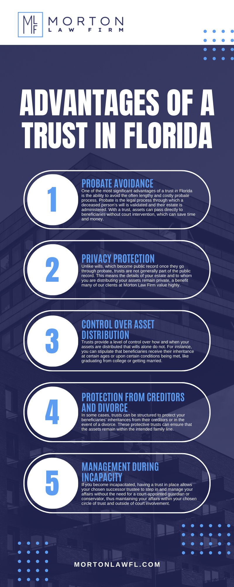 Advantages Of A Trust In Florida Infographic